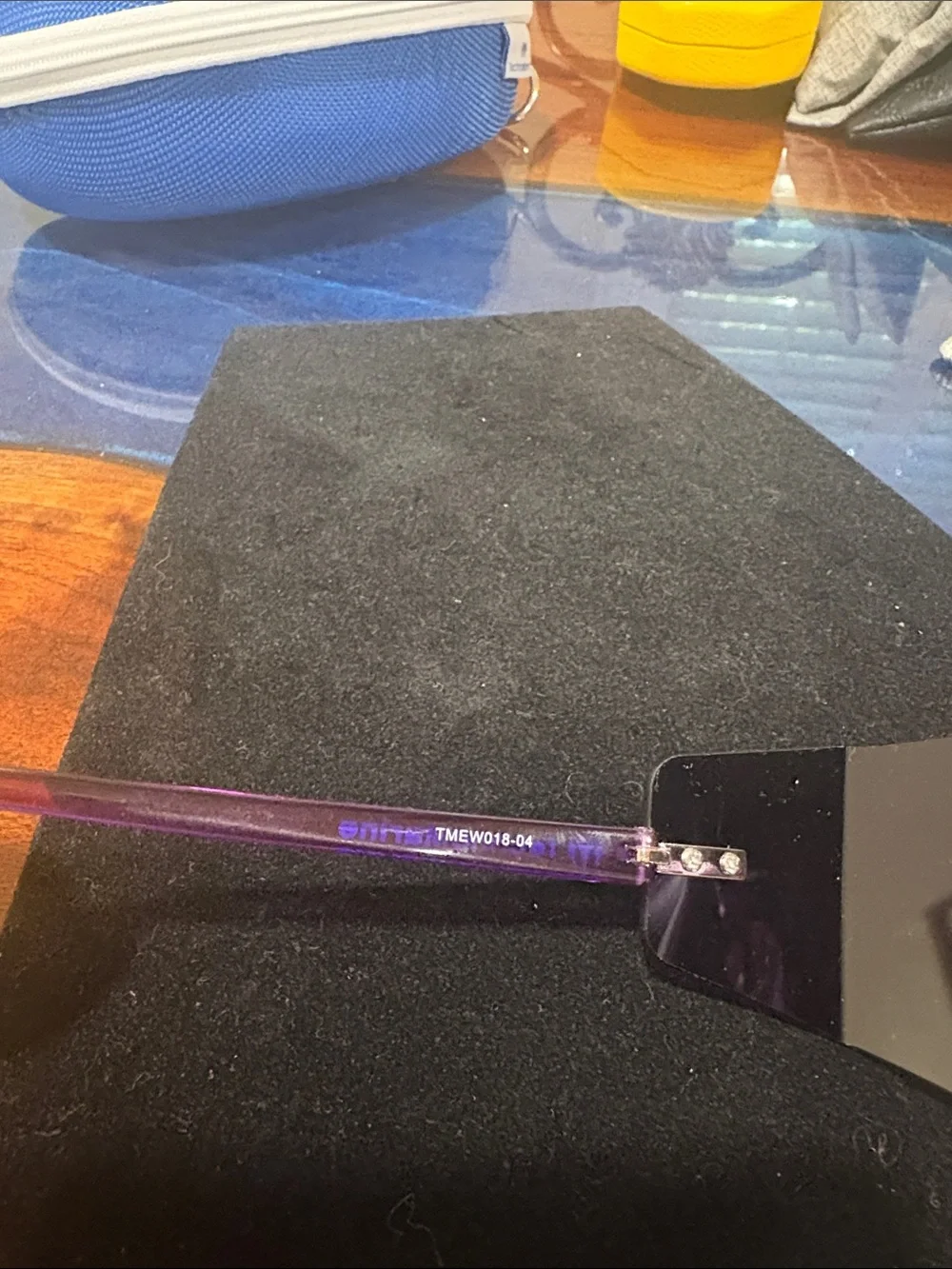 Technomarine Mirrored Purple Lens Visor with Blue Protective Case